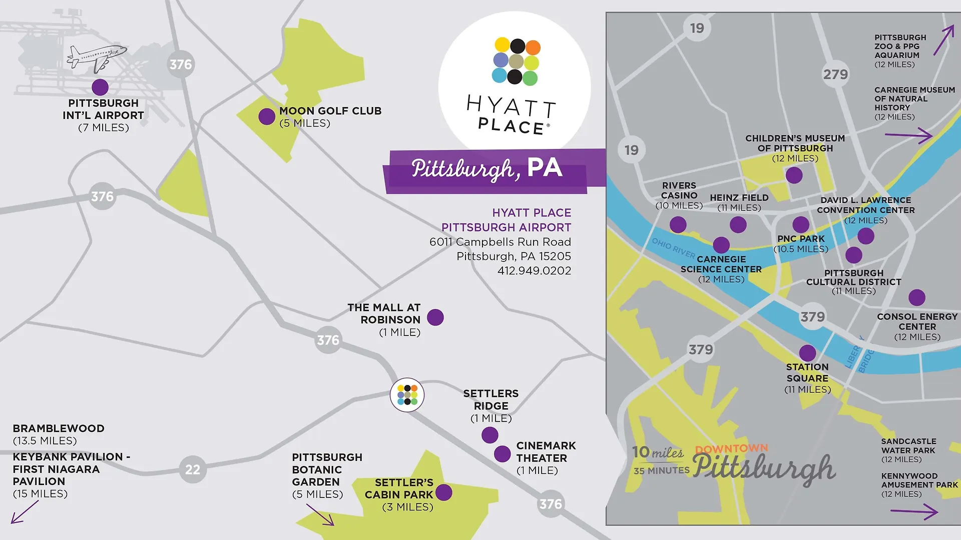 Hyatt Place Pittsburgh Airport - Robinson Mall Robinson Township  3*, Robinson Township (Allegheny County) United States